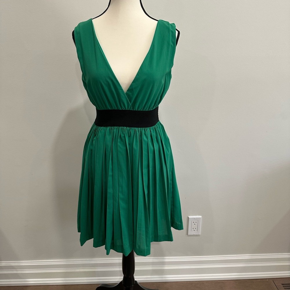 NWOT Katie Green Fit and Flare Mini Dress
